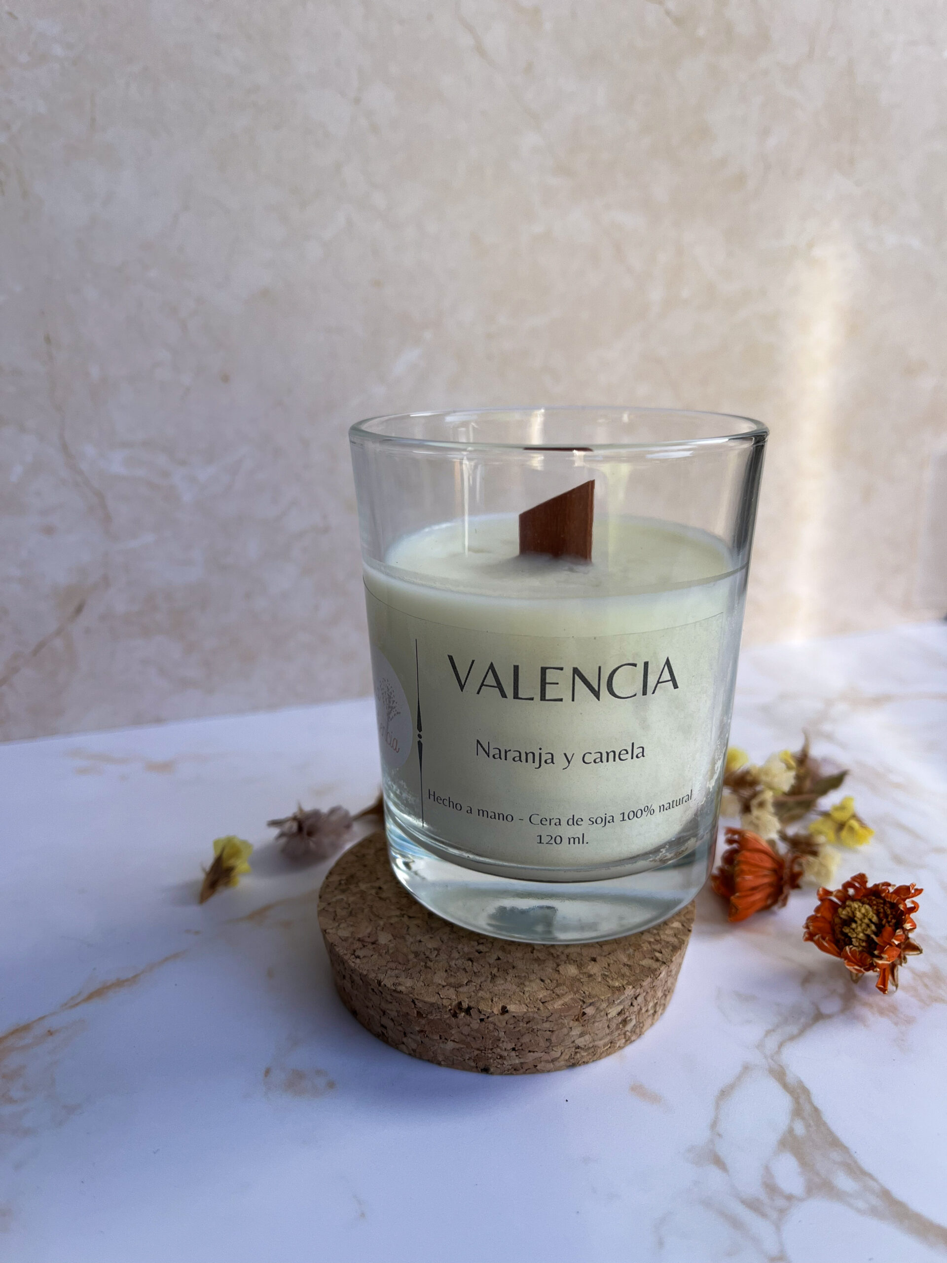 Vela aromática Valencia - Canela y Naranja (120g)