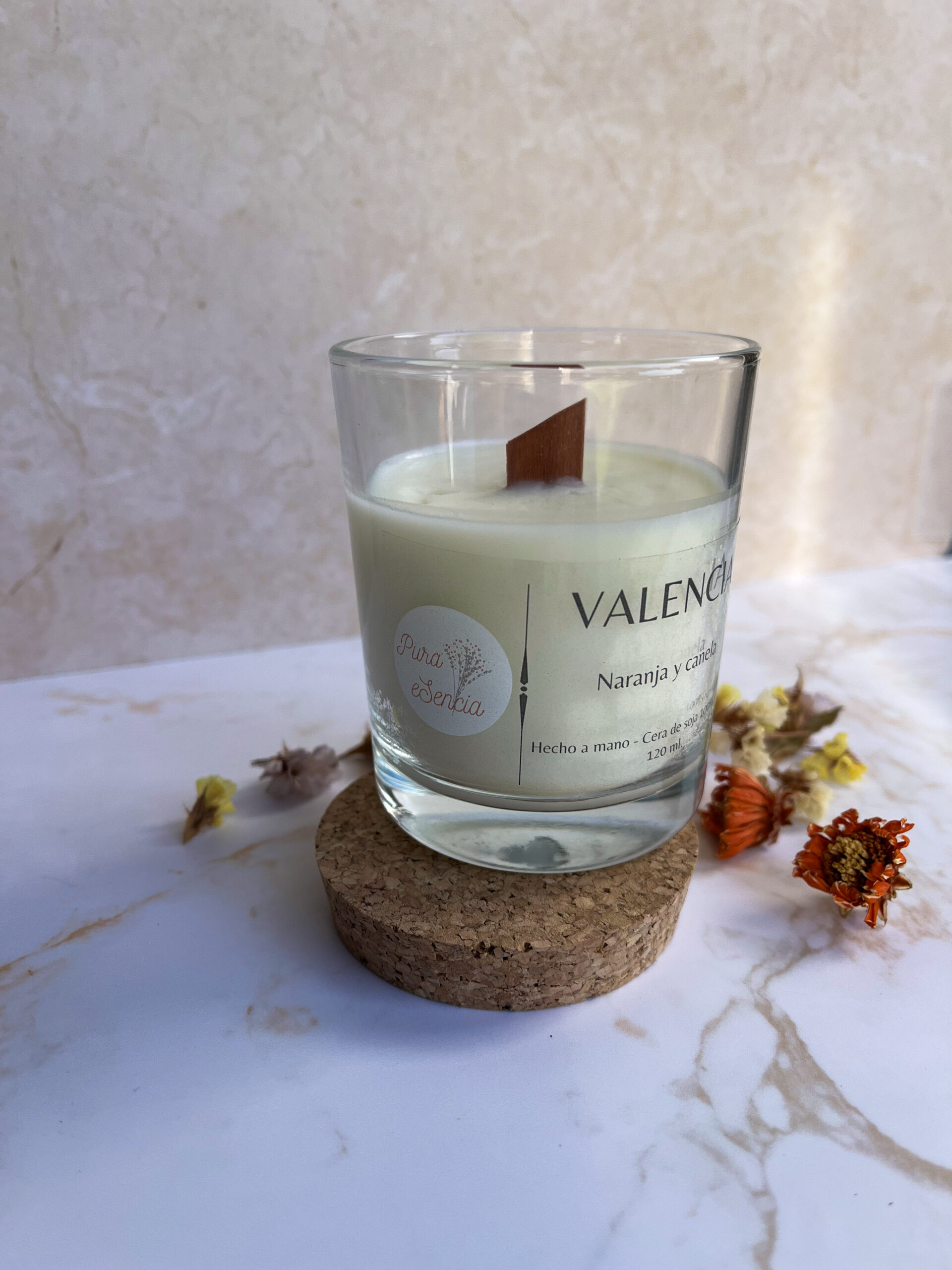 Vela aromática Valencia - Canela y Naranja (120g) - Imagen 2